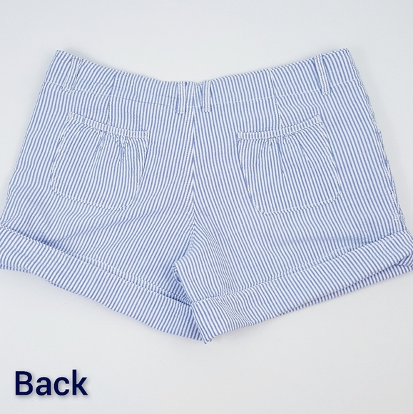 AMERICAN EAGLE OUTFITTERS Blue Striped Quality Linen Style Shorts - Picture 3 of 7